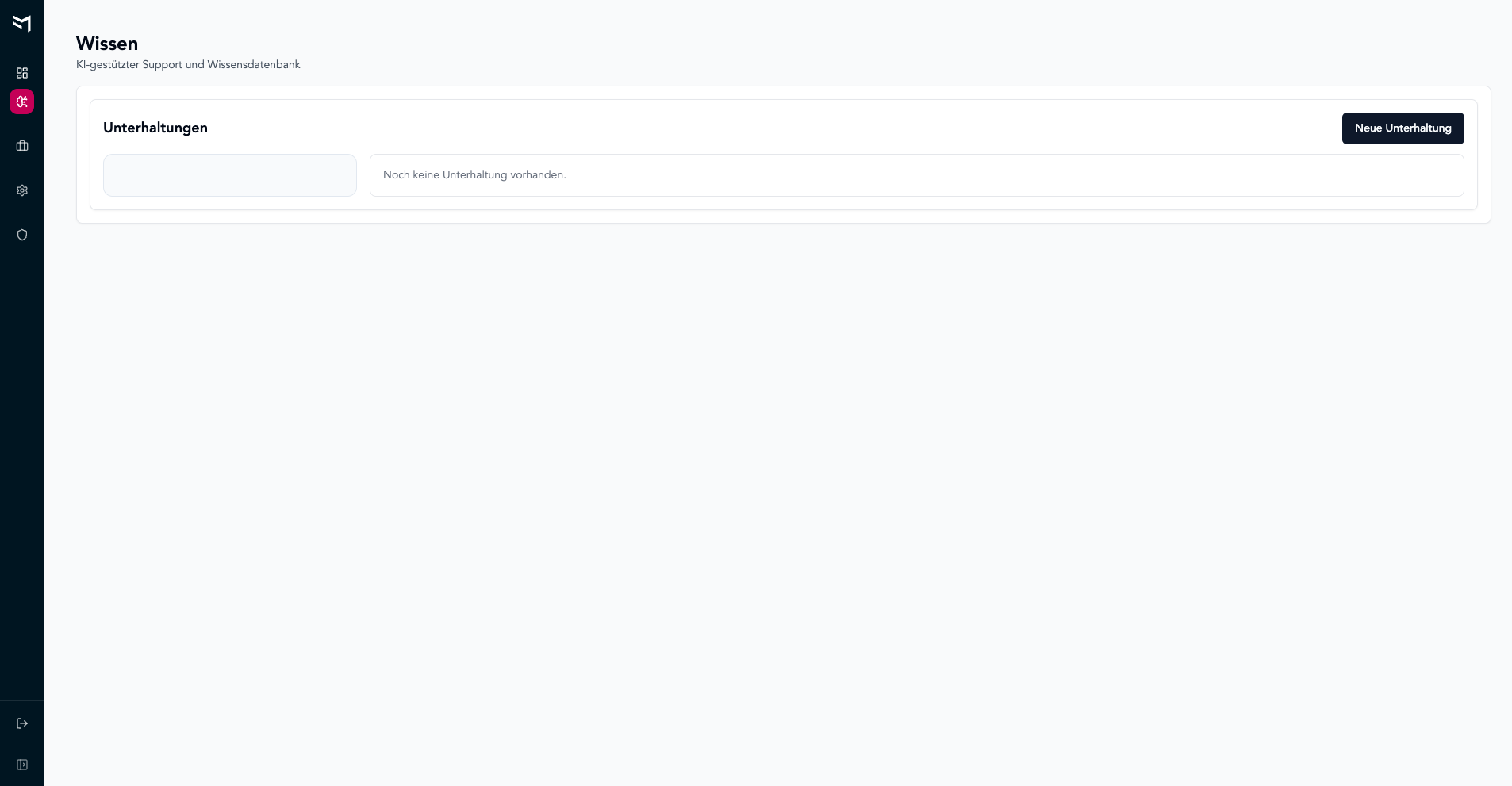 Screenshot der FAKTOR MENSCH Admin-App: Wissensbereich